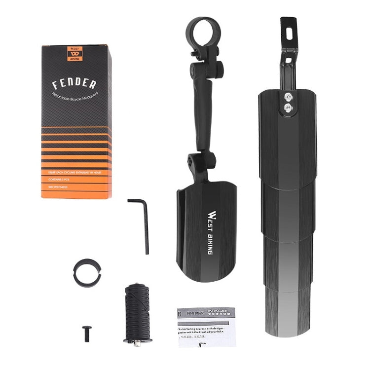 WEST BIKING Mountain Bike Retractable Folding Mudguards, WEST BIKING Mudguards