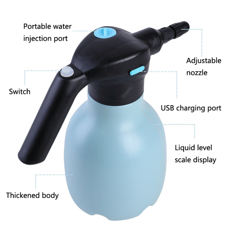 1.5L Garden Electric Watering Can Handheld Household Flower Watering Device, Pink, Yellow, Blue, Pink + Universal Nozzle, Yellow + Universal Nozzle, Blue + Universal Nozzle