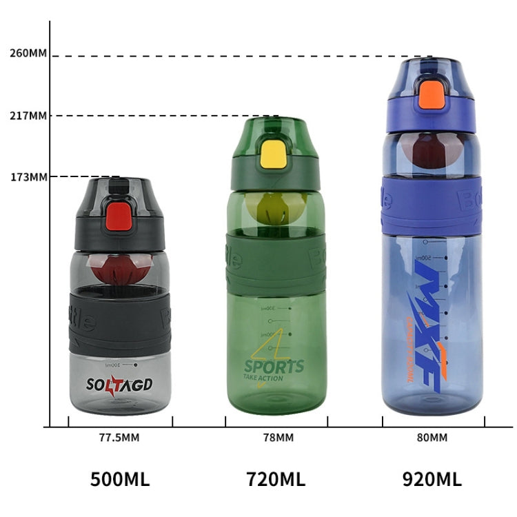 8012 Outdoor Large Capacity Sports Cup Anti-impact Fitness Kettle, Capacity:, 500ml (Pearl White), 500ml (Black Gray), 500ml (Storm Purple), 500ml (Storm Orange), 500ml (Storm Green), 500ml (Storm Blue), 720ml (Pearl White), 720ml (Black Gray)         ...