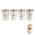 4 PCS / Set Outdoor Picnic Stainless Steel Cup, With Storage Bag (White), With Storage Bag (Black), With Storage Bag (Army Green), With Storage Bag (Dark Blue), With Storage Bag+Silicone Holder (White), With Storage Bag+Silicone Holder (Black)         ...
