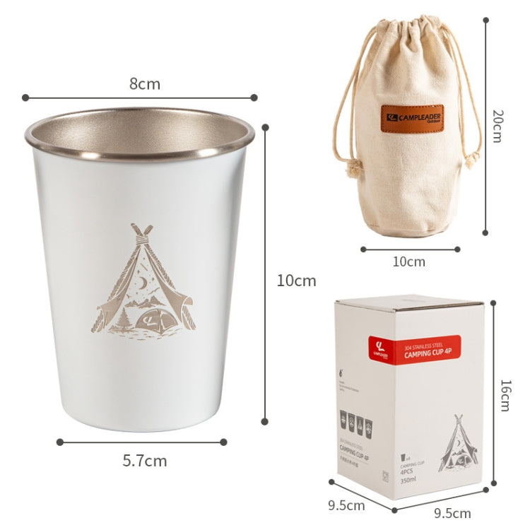 4 PCS / Set Outdoor Picnic Stainless Steel Cup, With Storage Bag (White), With Storage Bag (Black), With Storage Bag (Army Green), With Storage Bag (Dark Blue), With Storage Bag+Silicone Holder (White), With Storage Bag+Silicone Holder (Black)         ...