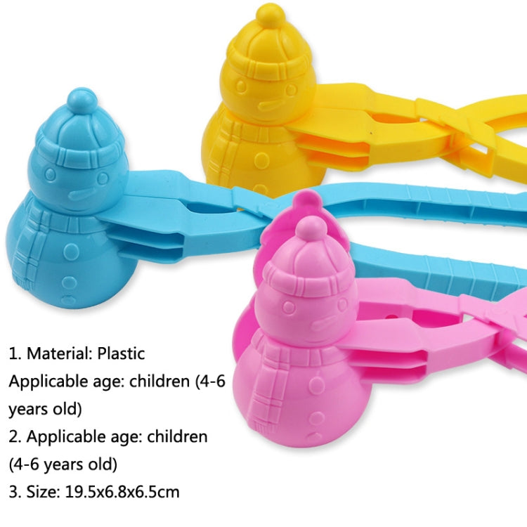 10 PCS YR758 Children Winter Outdoor Toy Snowman 3D Snow & Sand Mould Tool, Red, Blue, Yellow, Pink, Green