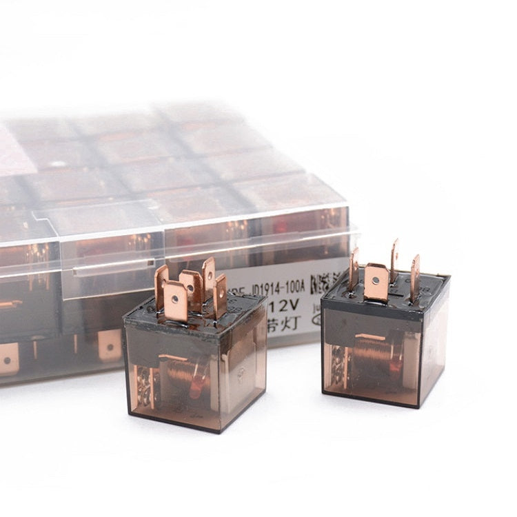 5 PCS 100A Automotive Relay With Indicator Light, 12V 4 Plug 100A, 12V 5 Plug 100A, 24V 4 Plug 100A, 24V 5 Plug 100A
