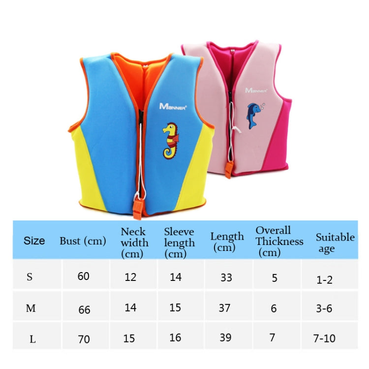 Manner  QP2003 Children Life Jacket Foam Buoyancy Suit For Swimming, S, M, L