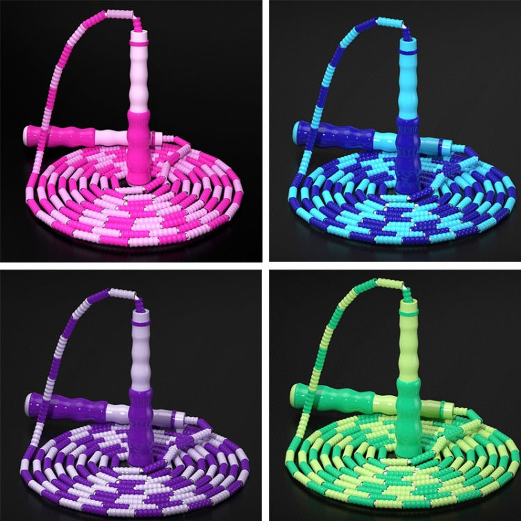 2 PCS 2.8m Children Bamboo Joint Skipping Rope, Style:, Soft Beads Pink, Soft Beads Blue, Soft Beads Purple, Soft Beads Green