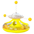 Tumbler Cat Track Cat Turntable Leaky Food Toy, Yellow
