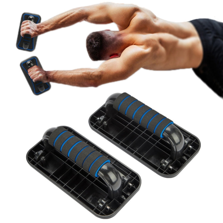 1 Pair Four-wheel Abdomen Equipment Multifunctional Push-Up Stand, 1 Pair Four-wheel Push-Up Stand
