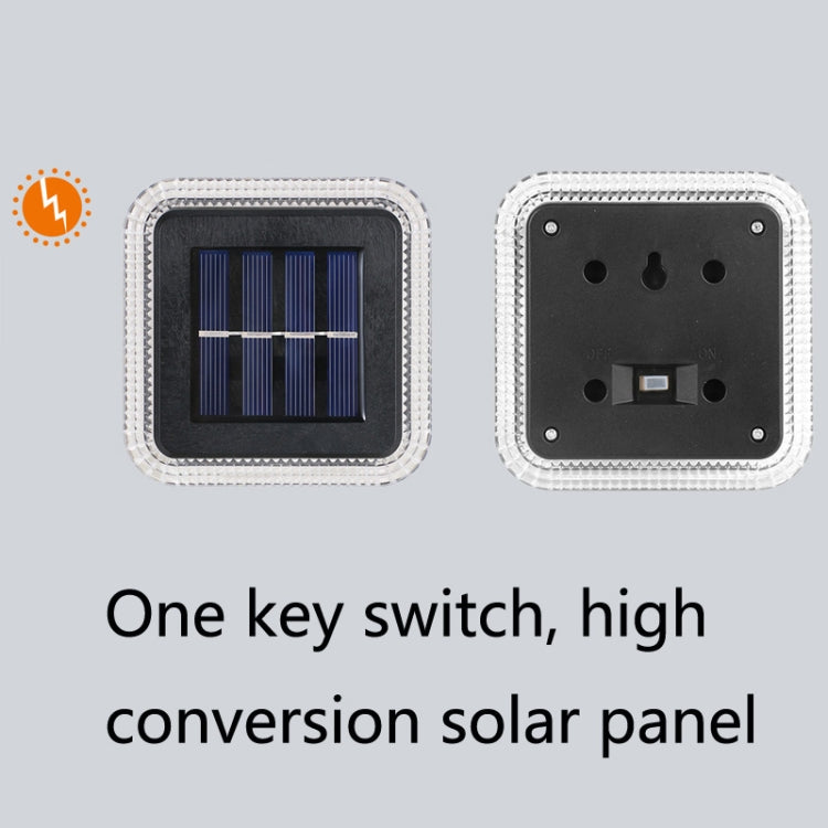 8 LED Solar Outdoor Waterproof Transparent Buried Light, Square-White Light, Square-Warm Light, Round-White Light, Round-Warm Light