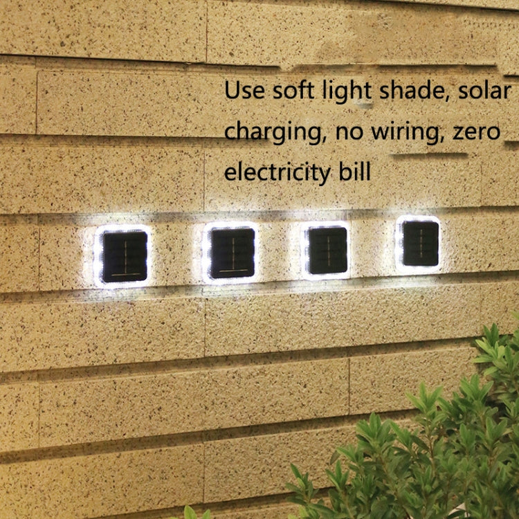 8 LED Solar Outdoor Waterproof Transparent Buried Light, Square-White Light, Square-Warm Light, Round-White Light, Round-Warm Light