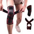 Pressurized Tape Knit Sports Knee Pad, M (Red), L (Red), XL (Red), XXL (Red), M (Black), L (Black), XL (Black), XXL (Black)
