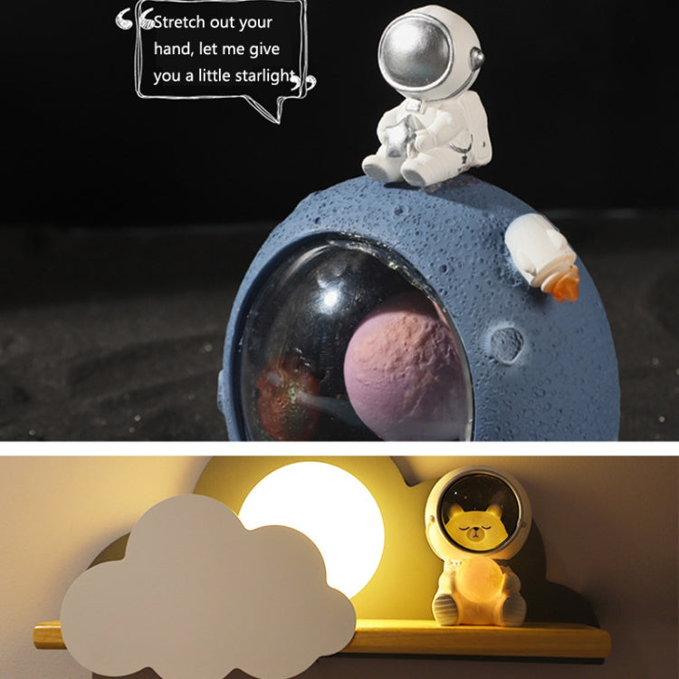 W1153 Resin Planet Night Light Home Decorations, Style:, Silver Star, Bear Astronaut