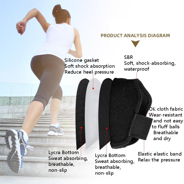 1 Pair Heel Protective Cover Shock Absorption Comfortable Booster, S (36-40) 1cm, S (36-40) 2cm, S (36-40) 3cm, L (41-45) 1cm, L (41-45) 2cm, L (41-45) 3cm