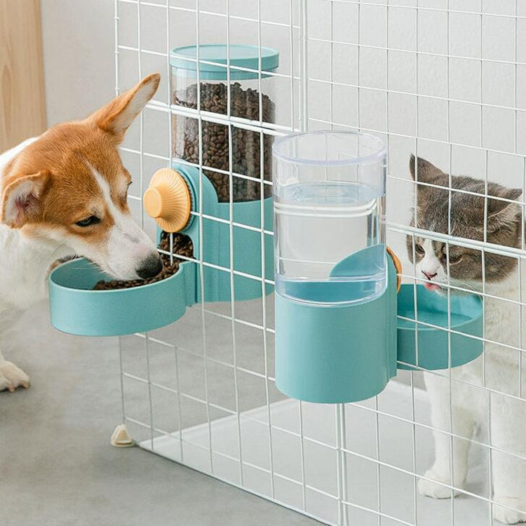 Cat Automatic Hanging Cage Feeder, Style:, Drinking Water+Feeder (Flower Green), Drinking Fountain (Flower Green), Feeder (Flower Green), Drinking Water+Feeder (White), Drinking Fountain (White), Feeder (White), Drinking Water+Feeder (Purple)          ...