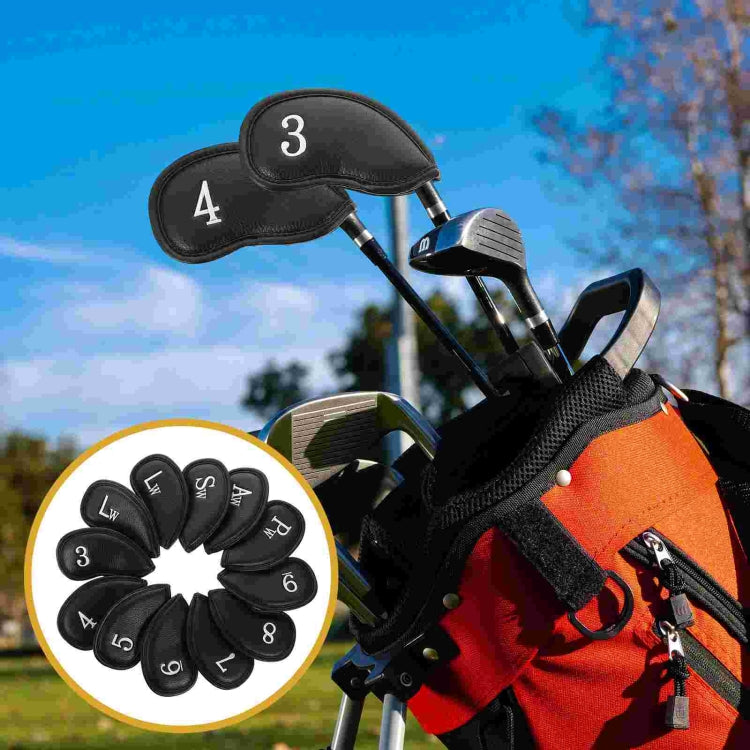 12 in 1 Golf Rod Hat Cover, Black Litchi, Red Tabby, Purple Tabby, White Small Crossgrain