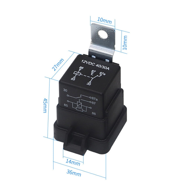 1040 5 Pin Waterproof Integrated Automotive Relay With Bracket, Rated voltage: 12V, 12V, 24V