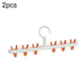 2 PCS LSAI07 360-Degree Rotation Anti-Entanglement Drying Rack, White Orange, White Gray, Pink White, Blue White
