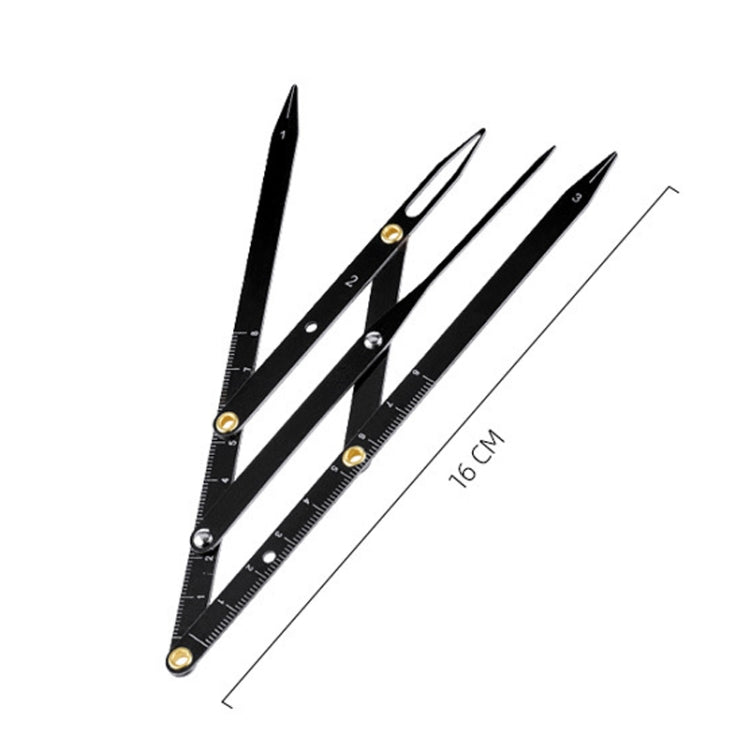 Eyebrow Ruler Three-point Positioning Balance Eyebrow Card, Silver, Black, Gold