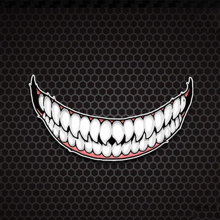 J06 Motorcycle Helmet Sticker, Small Teeth