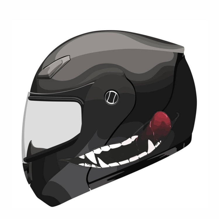 J06 Motorcycle Helmet Sticker, Small Teeth