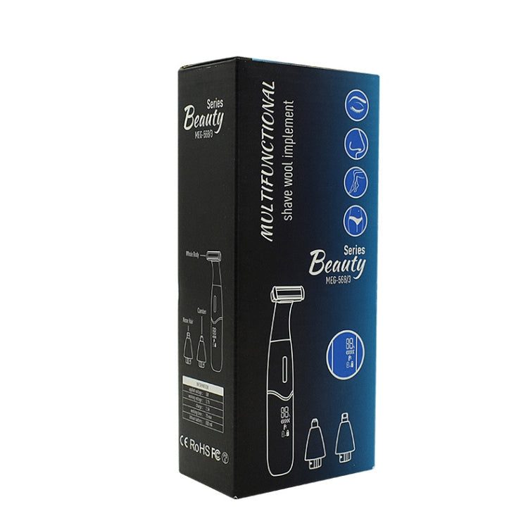 568 USB Electric Shaver Eyebrow Trimmer, Ink Green, Black