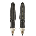 2pcs MK-109 Motorcycle Flow Steering Lamp LED Signal Light, MK-109(Black )