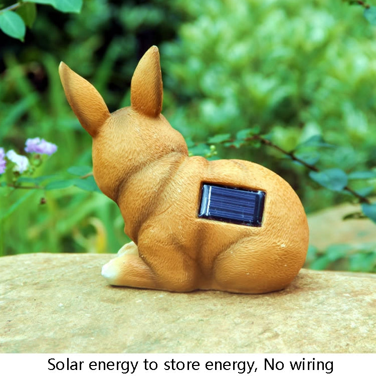 HSR001 Outdoor Solar Animal Resin Lawn Light, Puppy, Bunny, Snail, Little Owl