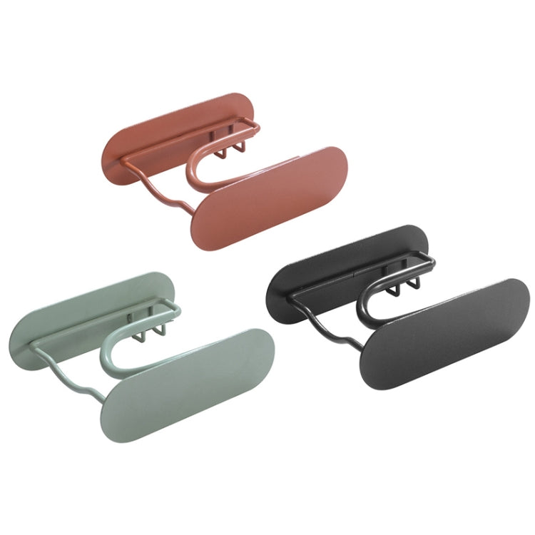 Bathroom Hair Dryer No Punching Iron Hanger, Brown, Green, Black