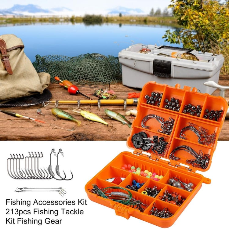 213 PCS / Set Road Squid Hook Accessories Set, 213 PCS / Set (Orange), 213 PCS / Set(Black)