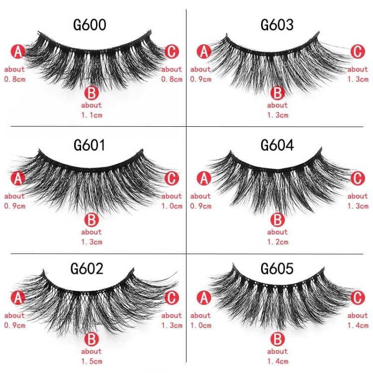 ShiDiShangPin 5 Pairs Mink Fake Eyelashes With Tweezers, G600, G601, G602, G603, G604, G605