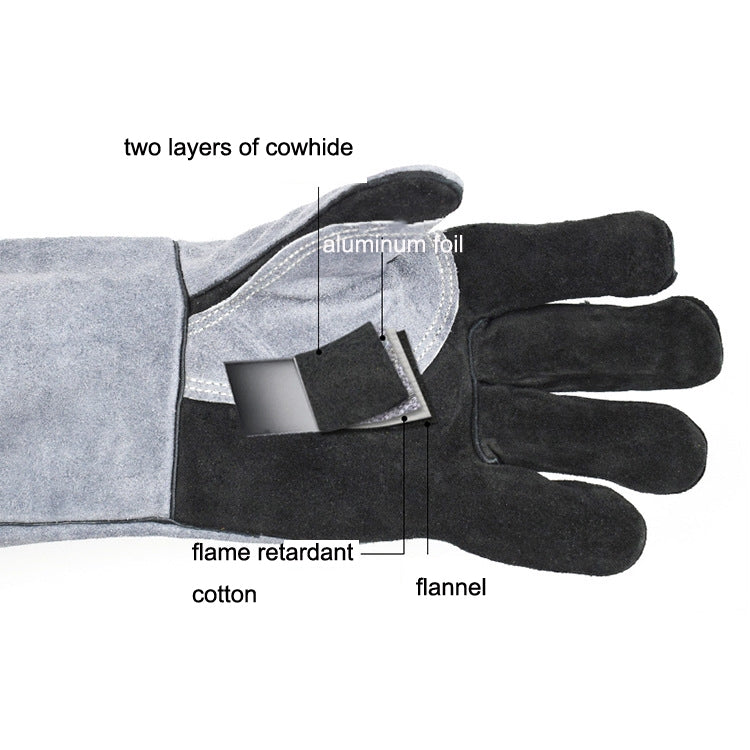 1 Pair JJ2001-1 Oven Microwave Baking Barbecue Insulation Gloves, Barbecue Insulation Gloves