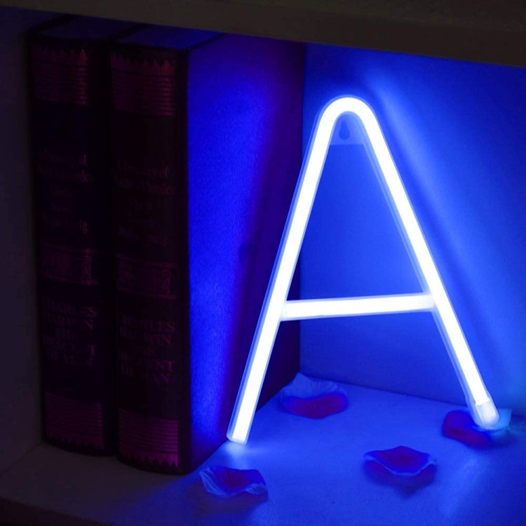 Blue Letter Number Neon Lights Holiday Decoration Lights, Letter A, Letters B, Letter C, Letter D, Letter E, Letter F, Letter H, Letter I, Letters L, Letter N, Letter O, Letter R, Letter U, Number 2, Number 3, Number 4, Number 5, Number 6, Number 7    ...