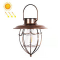 Outdoor Solar Waterproof Wrought Iron LED Hanging Light, Circular Cone, Ellipsoid, Irregular Geometric, Petals, Circular