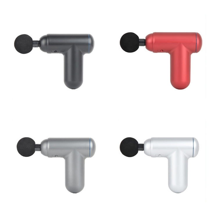 J12A Mini Vibrating Massage Button Type Fascia Gun, Black, Gray, Silver, Red