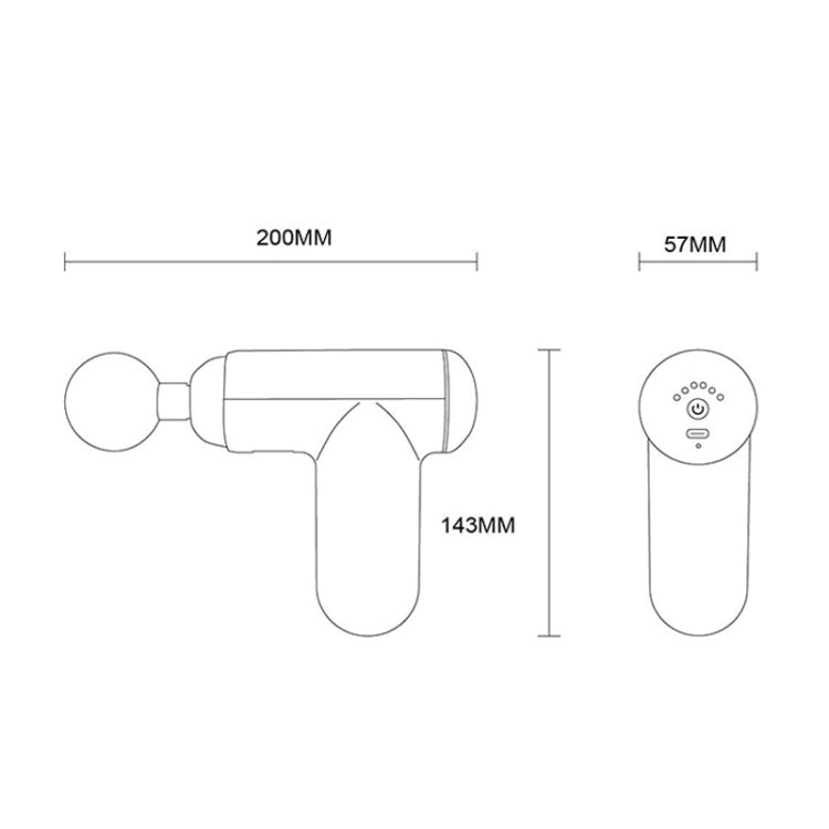 J12A Mini Vibrating Massage Button Type Fascia Gun, Black, Gray, Silver, Red