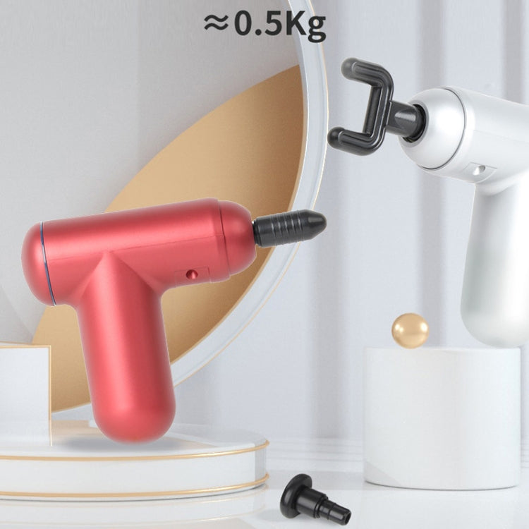 J12A Mini Vibrating Massage Button Type Fascia Gun, Black, Gray, Silver, Red