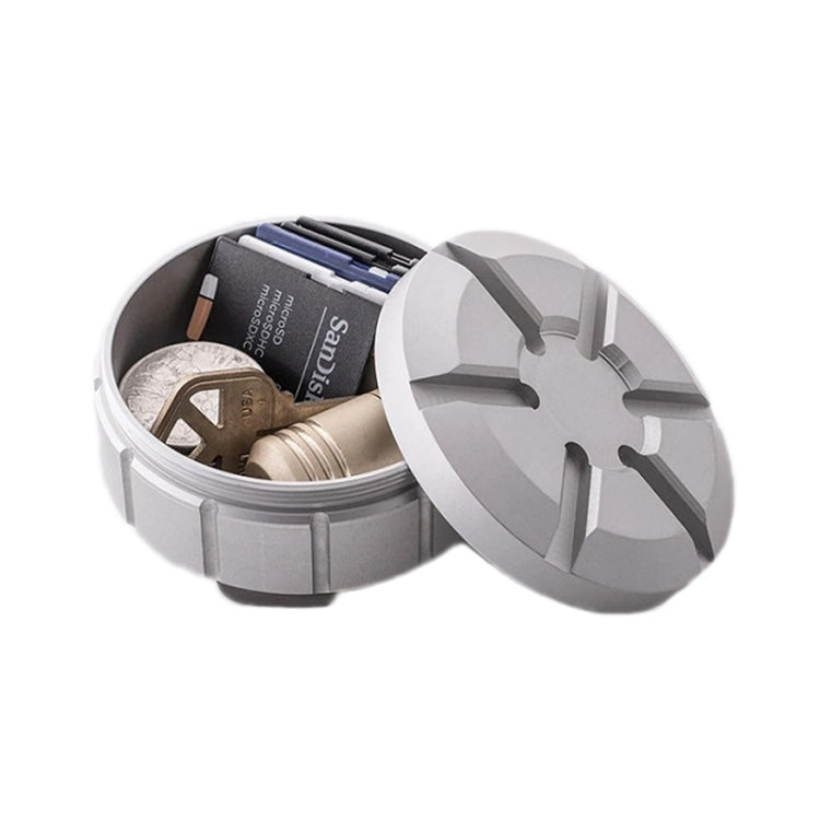 Outdoor Portable Stainless Steel First Aid Pill Storage Box, Black, Silver