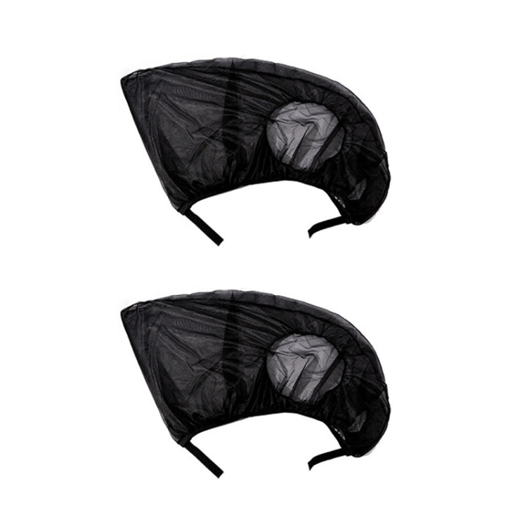 1 Pair Mesh Linen Car Adhesive Curtain Sunshade, Rear window 126x80cm, Front window 140x92cm