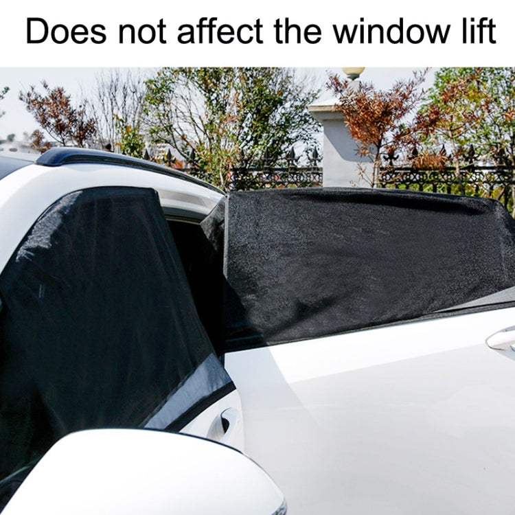 1 Pair Mesh Linen Car Adhesive Curtain Sunshade, Rear window 126x80cm, Front window 140x92cm
