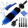 Car Wash Detail Brush Short Shank Tire Brush, 9 PCS / Set