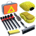 Soft Detail Brush Waterproof Car Wash Gloves, 11 PCS / Set