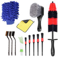 Double-Sided Towel Car Wash Gloves, 13 PCS / Set