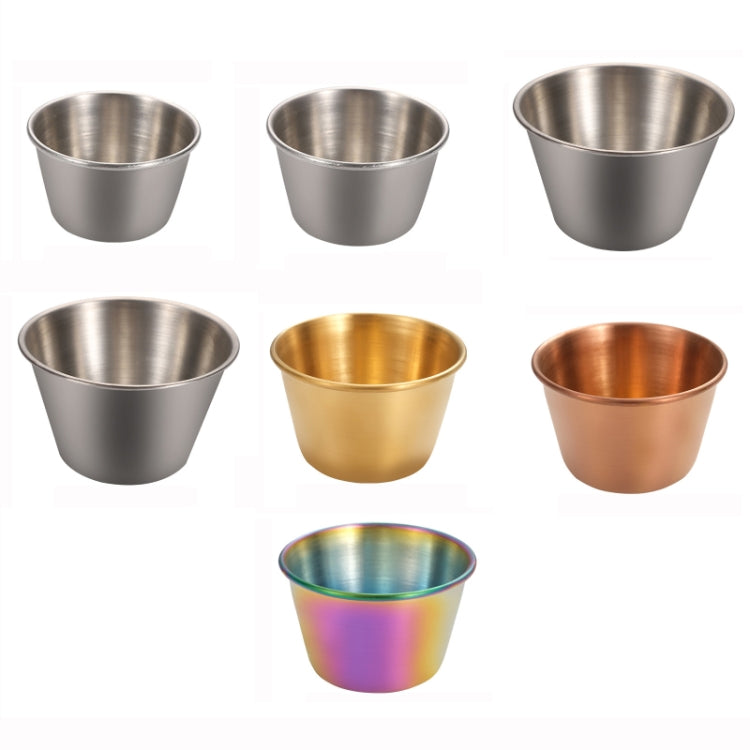 Stainless Steel Tortilla Salad Tomato Sauce Cup, Specification： 304 Small, 304 Small, 201 Medium, 201 Large, 304 Large, 304 Small (Gold), 304 Small (Rose Gold), 304 Small (Colorful)