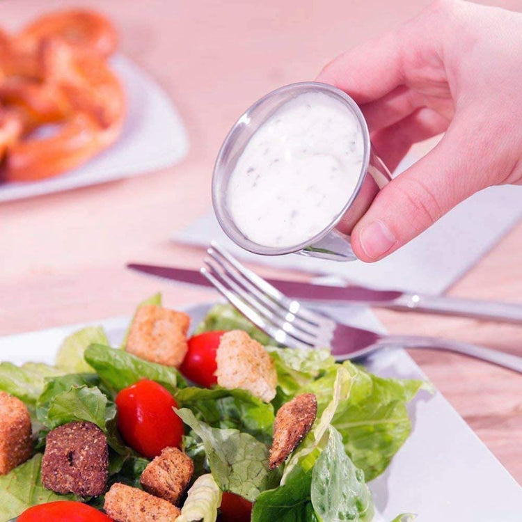Stainless Steel Tortilla Salad Tomato Sauce Cup, Specification： 304 Small, 304 Small, 201 Medium, 201 Large, 304 Large, 304 Small (Gold), 304 Small (Rose Gold), 304 Small (Colorful)