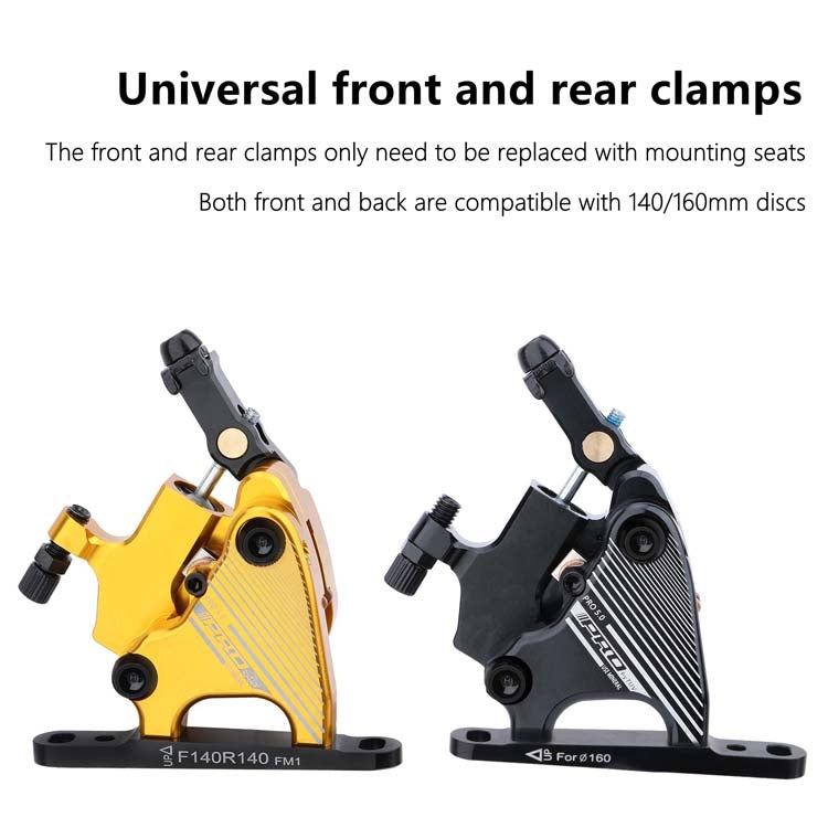 1 Pair IIIPRO Flat Mount Road Calipers Bilateral Brakes, Black, Red, Blue, Gold