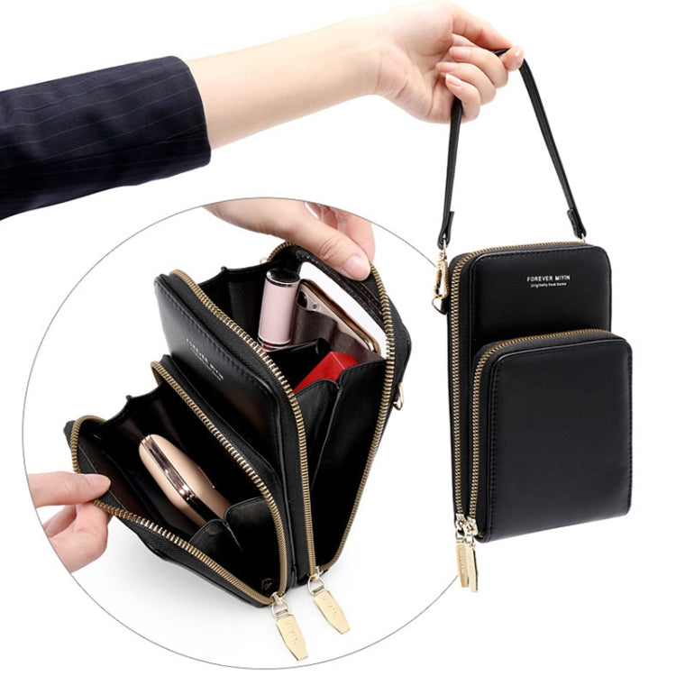 SJ617 Multifunctional Touch Screen Phone Bag Single-shoulder Bag, White, Yellow, Red Wine, Purple, Green, Black, Light Green, Pink, Red, Light Blue, Royal Blue, Gray, Orange, Rose Red