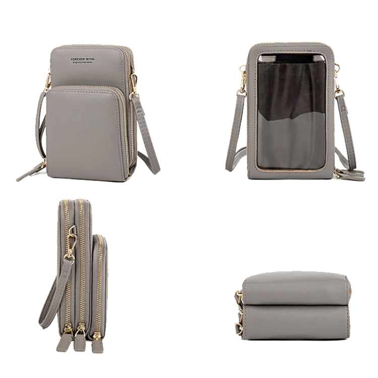 SJ617 Multifunctional Touch Screen Phone Bag Single-shoulder Bag, White, Yellow, Red Wine, Purple, Green, Black, Light Green, Pink, Red, Light Blue, Royal Blue, Gray, Orange, Rose Red