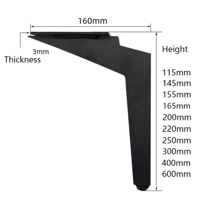 LH-DJ08 Adjustable Knife Shape Metal Furniture Support Legs, Height:, 11.5cm, 14.5cm, 15.5cm, 16.5cm, 20cm, 22cm, 25cm, 30cm, 40cm, 62cm