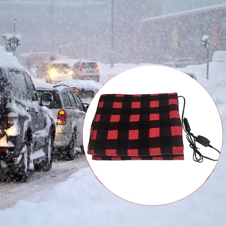 12V Car Winter Electric Heating Blanket, Temperature Control Type Red