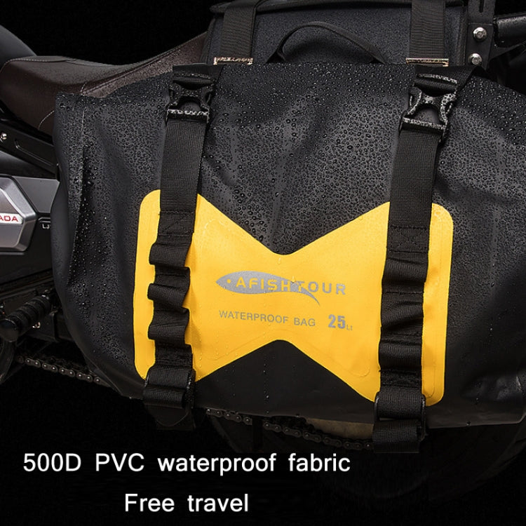 AFISHTOUR FM2021 Large Capacity Waterproof Motorcycle Rear Seat Bag, Yellow, Red, Black, Grey, Lake Blue