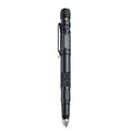P08 Outdoor LED With Flashing Tungsten Steel Window Breaking Self-Defense Pen, Black, Gold, Grey